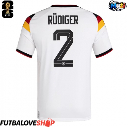 Dres Nemecko Antonio Rudiger #2 Domáci MS 2026 Krátky Rukáv